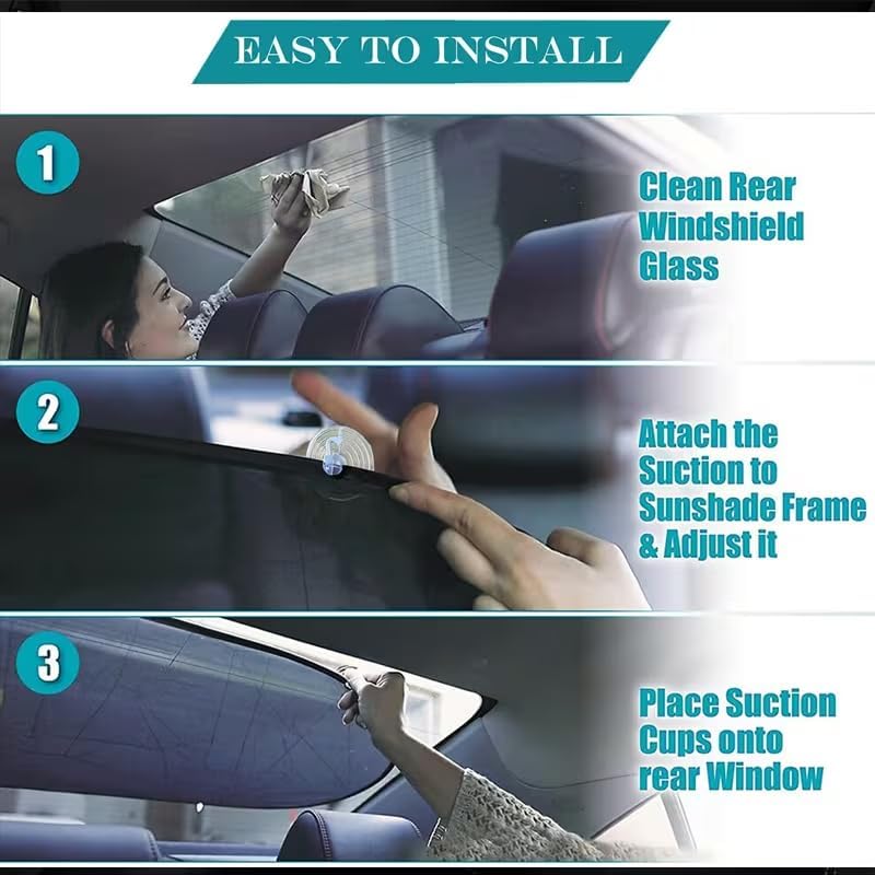 5pcs Car Sunshade Set, 4 Car Side Window Sunshades and 1 Car Rear Window Sunshade, Universally Applicable, Portable Installation Sunshade Curtains