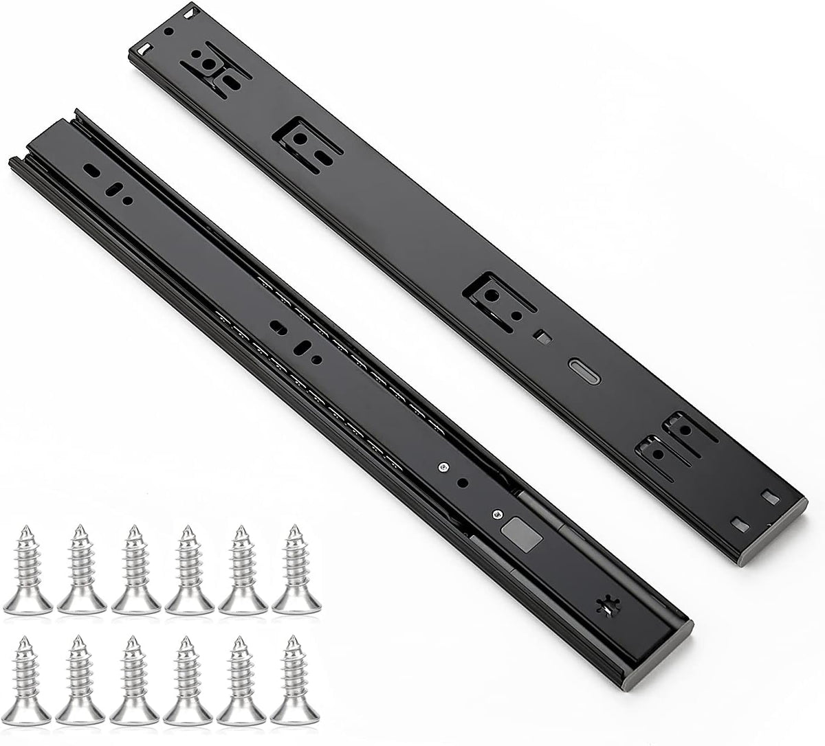 ravinte matte black soft close drawer slides 16, main product view