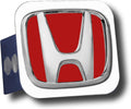 Au-Tomotive Gold Honda 3D Red Logo Steel Tow Hitch Cover Plug