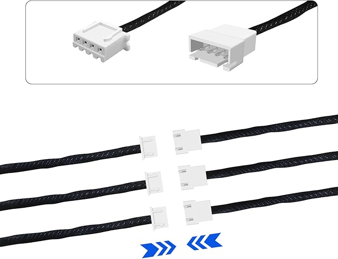 2PCS RGB Acrylic Interior Car LED Strip Light Extension Wire, which fit - Image 3