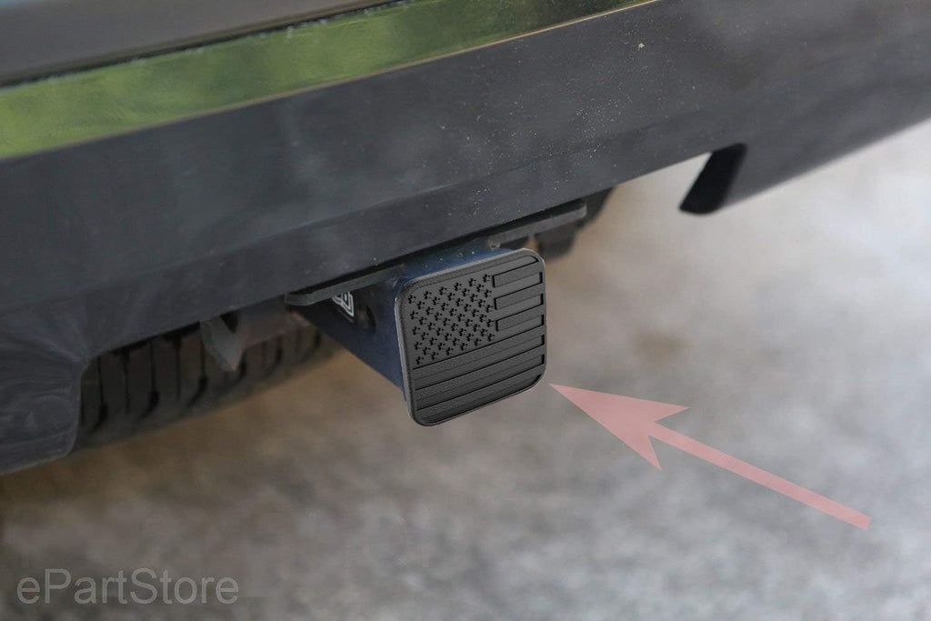 Fits for 2-inch Hitch Receiver, American Flag Hitch Plug Cover, Heavy Duty Rubber, Trailer Hitch Cover Tube Plug Insert, Car Exterior Accessories, Receiver Tube Hitch Plug