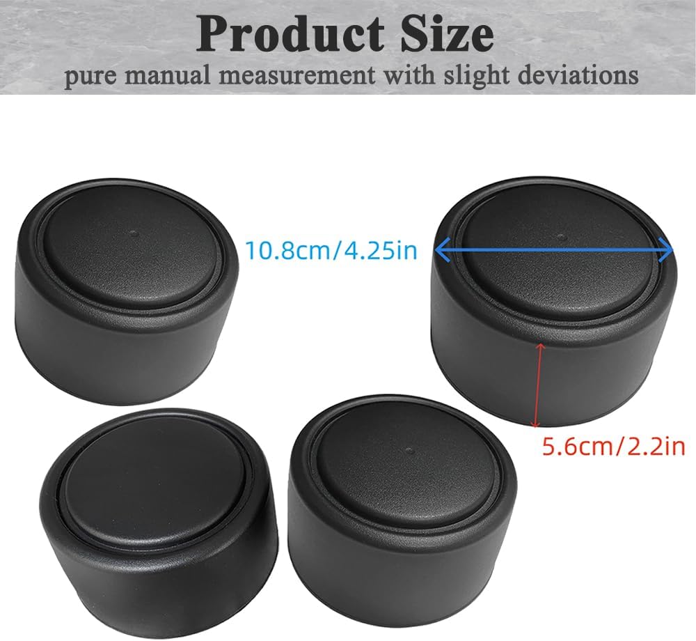 Wheel Center Cap Protector for Suzuki Jimny 2019-2026 JB64 JB74 3-Door 5-Door Wheel Hub Center Cover Caps Exterior Accessories, Black 4Pcs