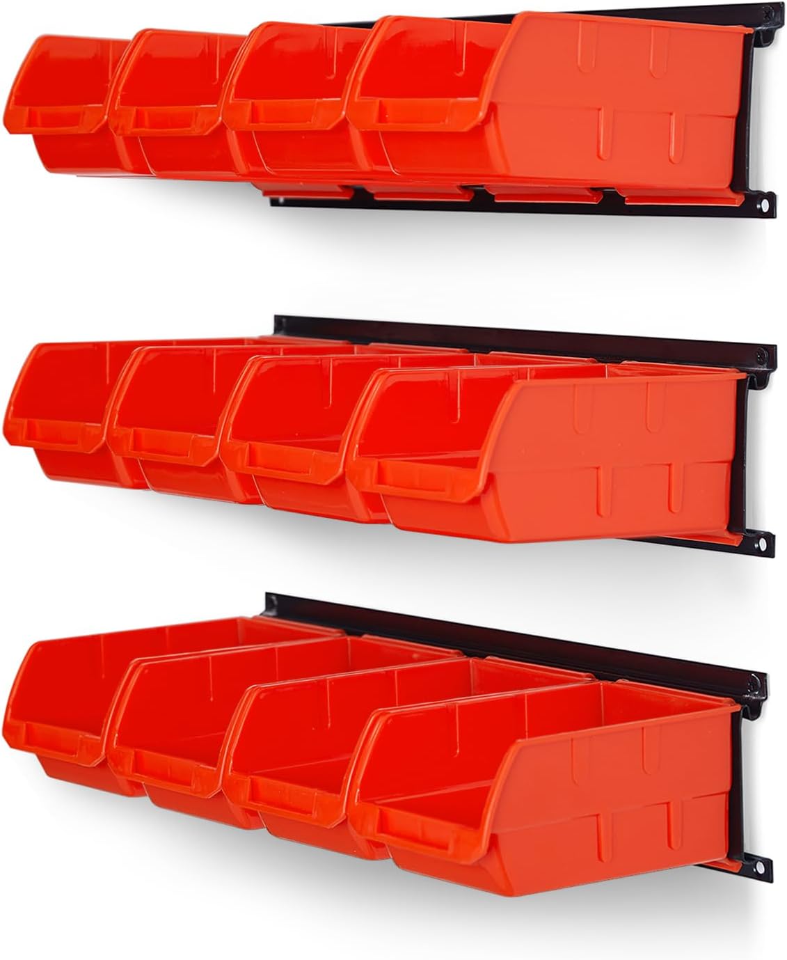 Ultrawall Wall Mounted Storage Bins, Plastic Hanging Storage Organizer Bins