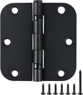 42 Pack Ball Bearing Door Hinges Matte Black 3.5 Inch 5/8"Radius Round Anti