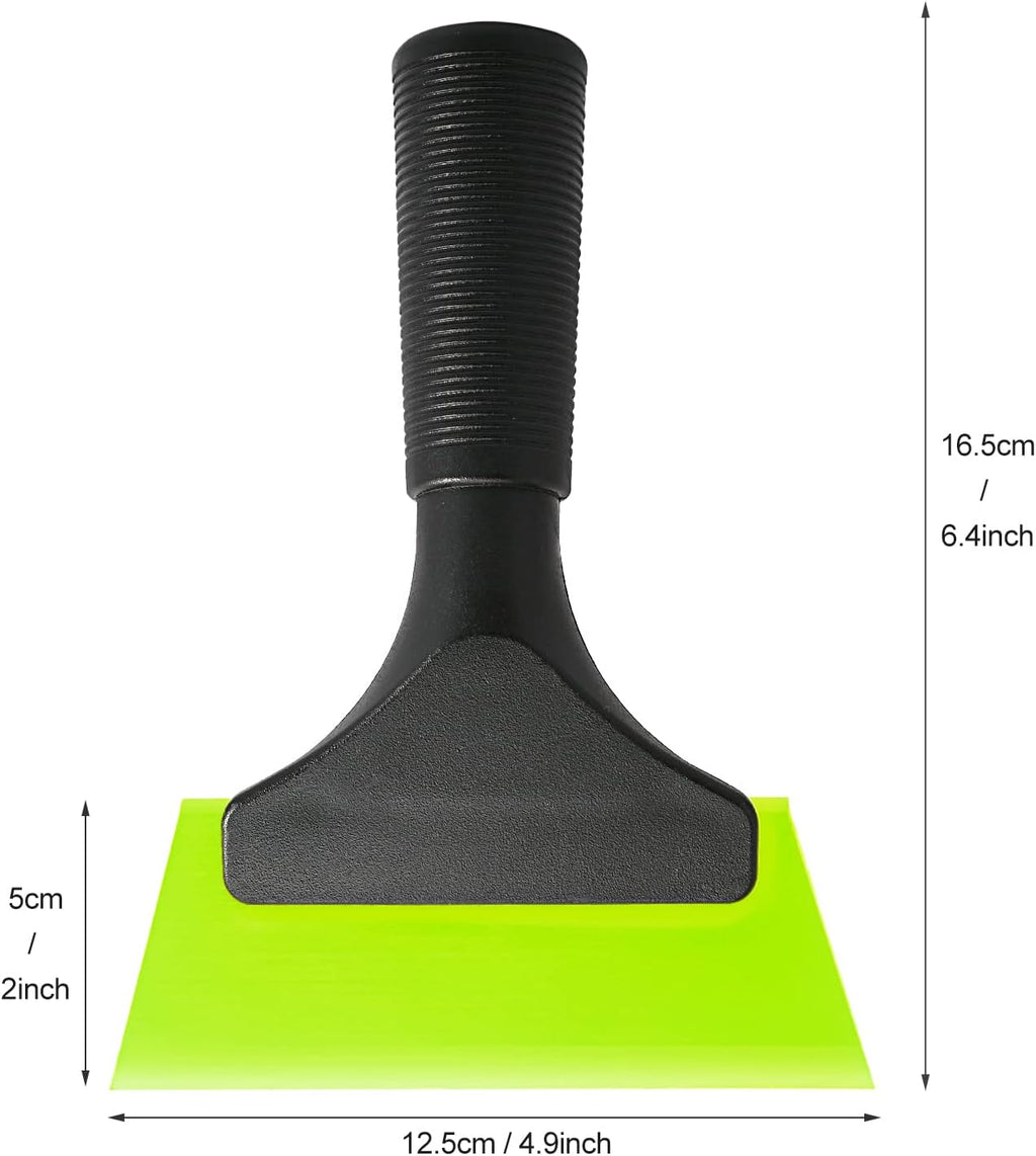 EHDIS Small Squeegee 5 inch Rubber Window Tint Windshield Scraper for Car,Glass, Mirror, Shower, Door,Bathroom Cleaning (Green)