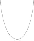 kooljewelry solid 14k white gold singapore chain necklace, main product view