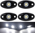 4 Pods LED Rock Light Kits White for Jeep ATV UTV SUV Off Road Car Truck Boat Underbody Glow Fender Lamp Underglow LED Neon Lights Waterproof
