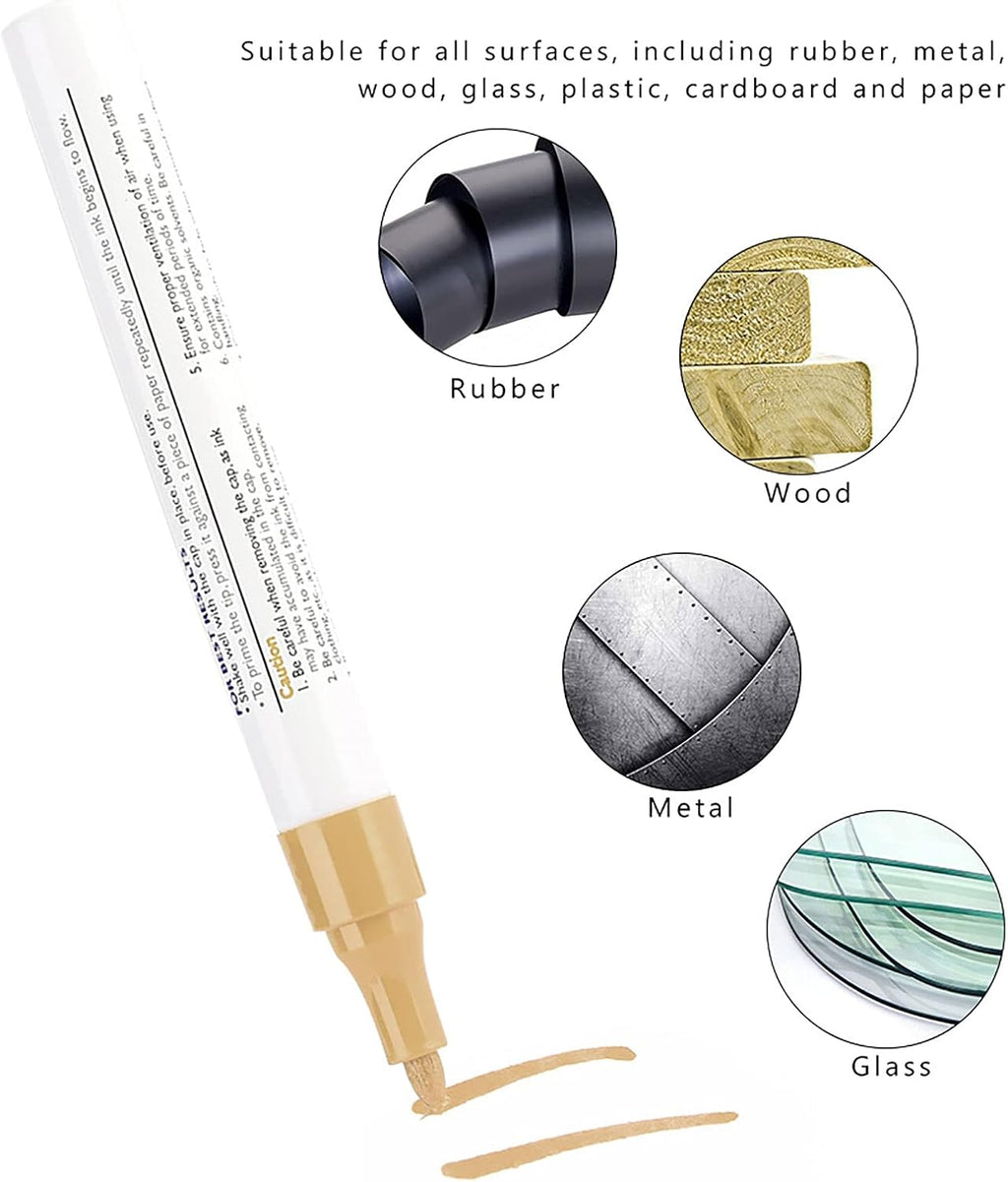 aqxreight Professional Car Tire Paint Pen Mark Pens for Cars, Trucks, SUVs (Gold), aqxreightxrwsntagv2-07