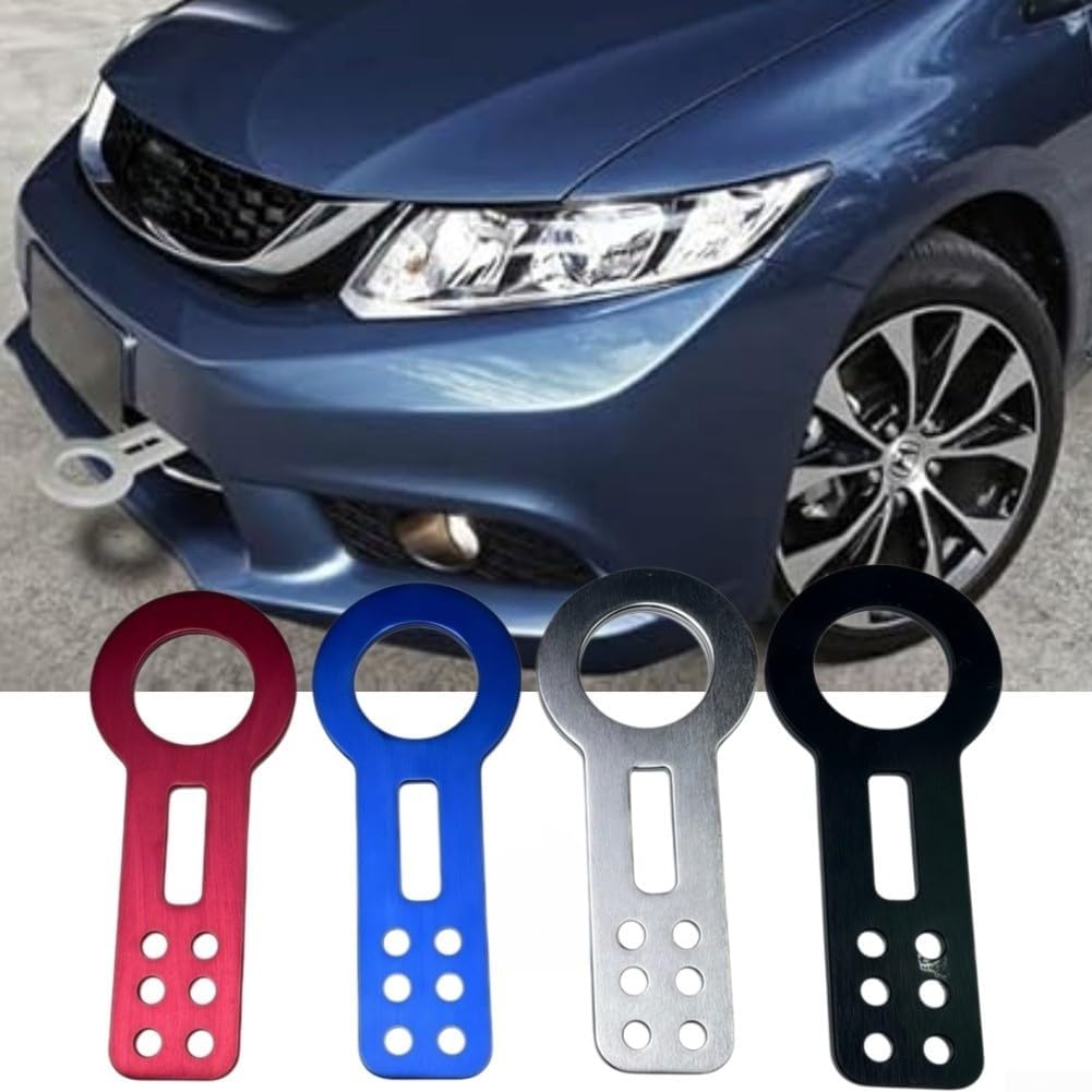 Duty Tow Hook Front Bumper Towing Hitch For Ring For Offroad SUV Recovery Fit Car Trailer Accessory Secure Connection Point Red(Black)