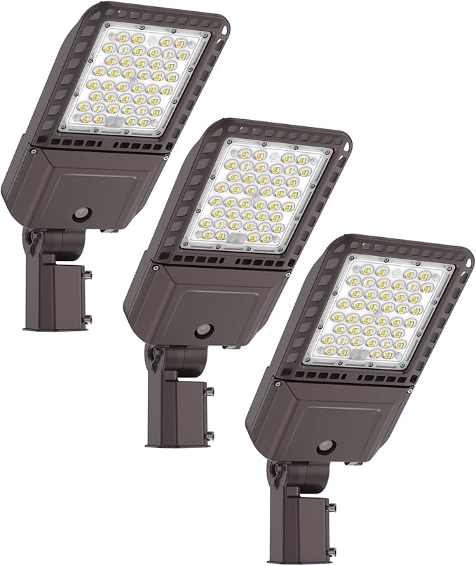 LED Parking Lot Lights 150W Slip Fitter Mount Outdoor Street Pole Light by DEMILARE