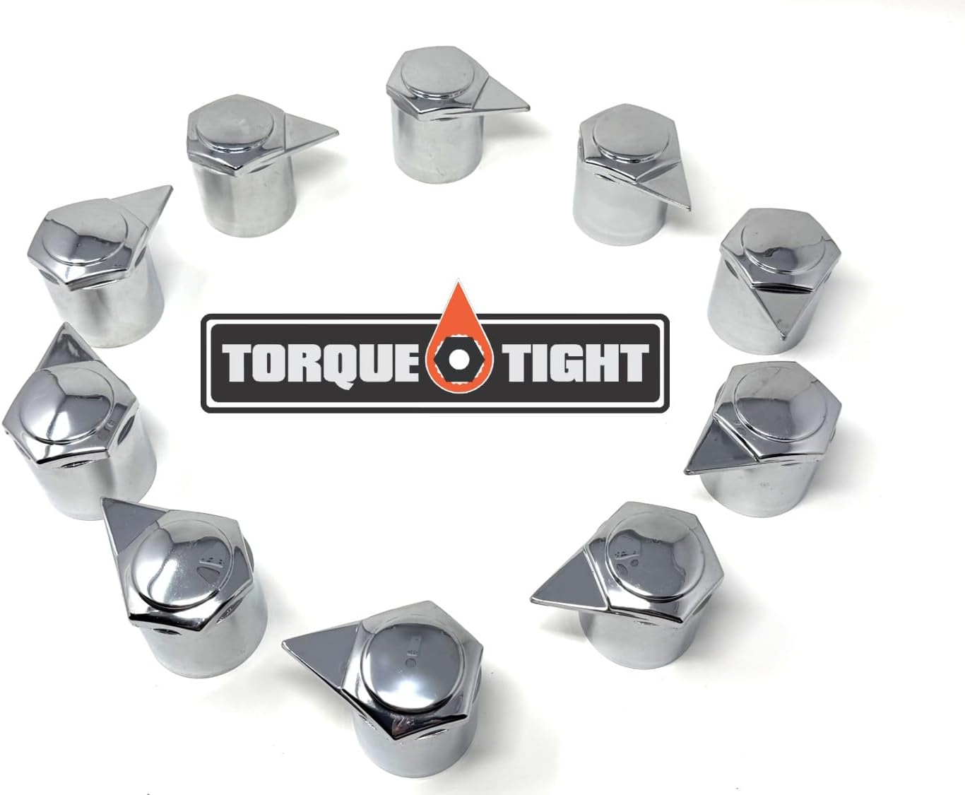 Chrome Lug Nut Indicators with Dust Cap | 33mm | 10-Pack | Loose Wheel Nut Warning Indicators for Semi Trucks, Class 6-8 Vehicles | Chrome Protect