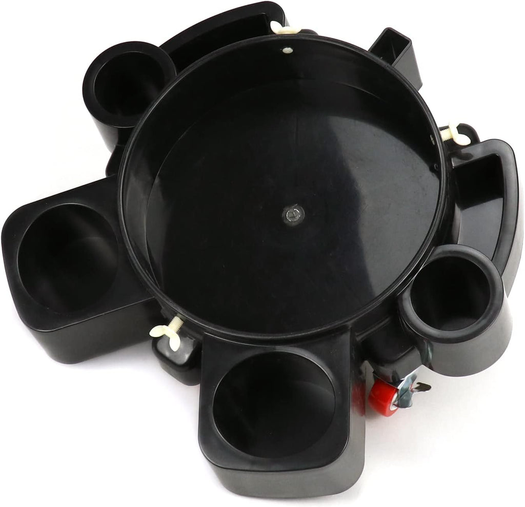 QWORK Bucket Dolly, Detailing Cart for 5 Gallon Car Wash Bucket, Rolling Bucket Dolly with 5 Rolling Swivel Casters and Compartments, for Car Washing Detailing System
