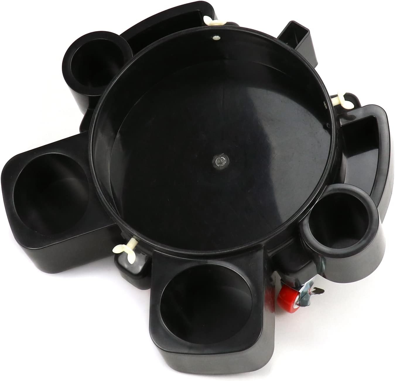 QWORK Bucket Dolly, Detailing Cart for 5 Gallon Car Wash Bucket, Rolling Bucket Dolly with 5 Rolling Swivel Casters and Compartments, for Car Washing Detailing System