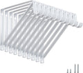 closet rod brackets 11x9.5in, 10 pack closet shelf, main product view