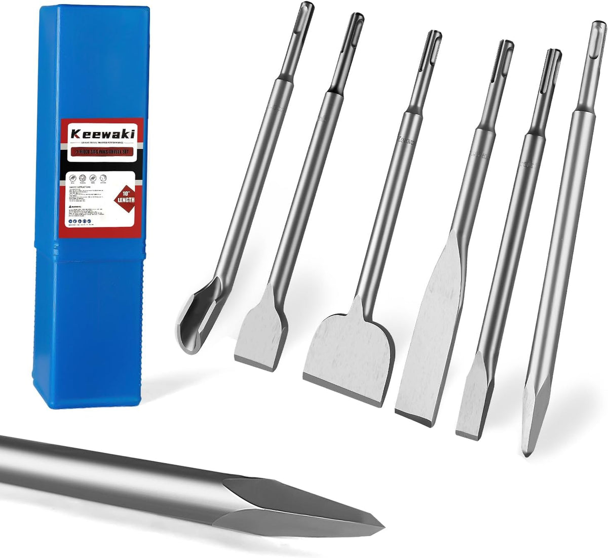 sds plus chisel set with case, 10-inch rotary, main product view