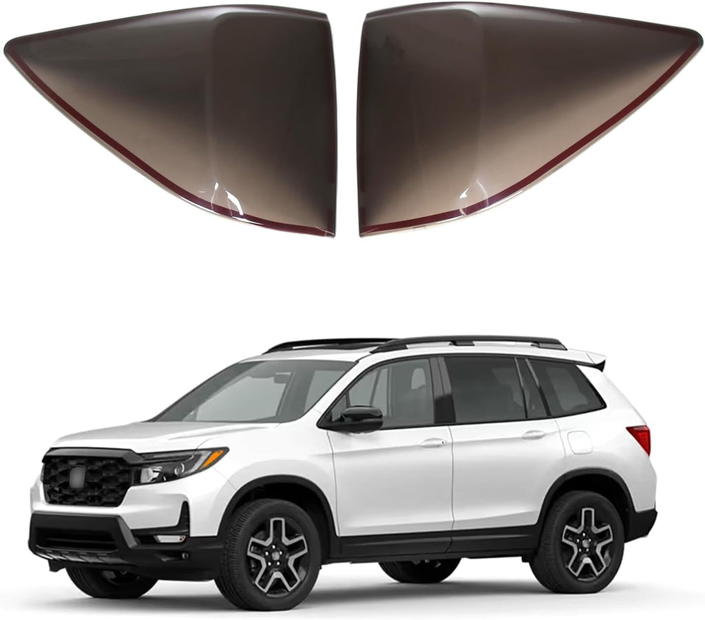 Rear Tail Light Cover Compatible with Honda Passport 2019-2023 Accessories, Blackout Rear Brake Light Guard Bezels, Reverse Tail Lamp Shell Shade Cap, Smoked Taillight Lens Cover Trim, ABS