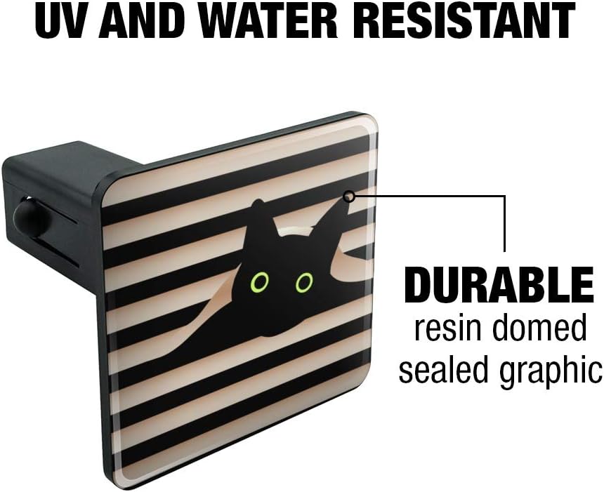 GRAPHICS & MORE Black Cat in Window Tow Trailer Hitch Cover Plug Insert 1 1/4 inch (1.25")