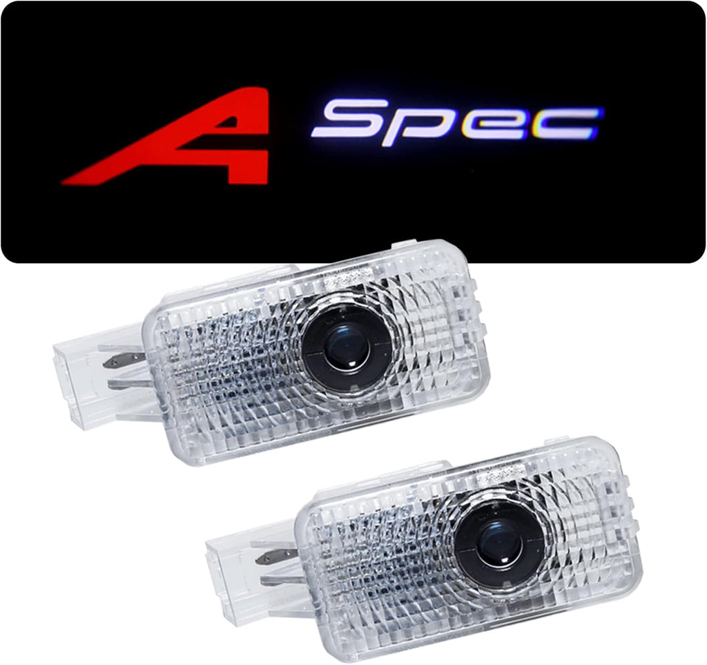 Never Fade Car LED Door Logo Projector Ghost Shadow Light, For RLX/MDX/ZDX/TLX/TL/RDX Series Accessories Door Light Logo LED Laser Car Courtesy Step Light HD (A-Spec)