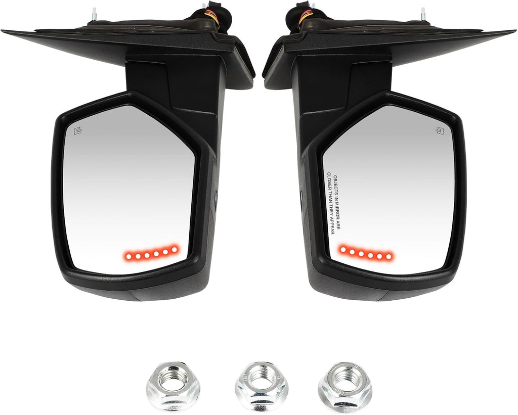 A Pair Towing Mirrors Fits For Chevrolet Silverado 2014-2018, for GMC Sierra 2014-2018