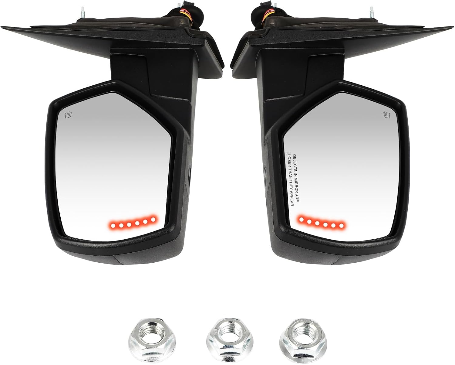 A Pair Towing Mirrors Fits For Chevrolet Silverado 2014-2018, for GMC Sierra 2014-2018