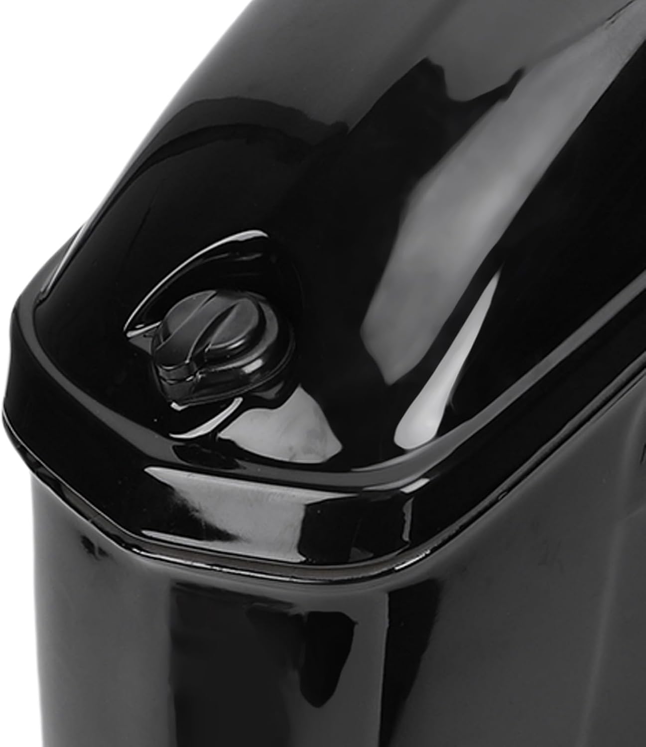 Black Side Box 22L Trunk Storage Box with Lock Stylish Top Opening Lid for Motorcycles High Grade ABS Construction