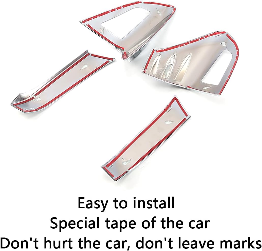 Car Accessories Tail Light Lamp Cover Frame Decor Trim (Chrome) Fit for Toyota C-HR CHR 2018 2019 2020 2021 2022 2023 ABS 4 PCS