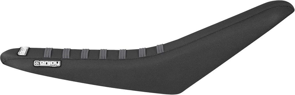 Enjoy Mfg Seat Cover - Compatible with Riding Times GT73/ GT73 Pro eMoto Bike_#540 (All Black with Grey Ribs)