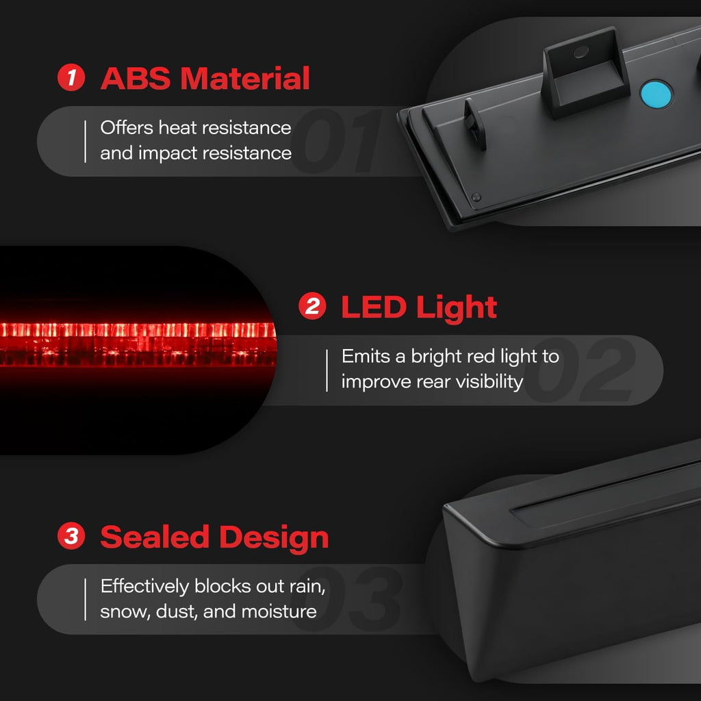923-300 Third Brake Light Compatible with 2018-2023 Ford Expedition Explorer and Lincoln Navigator, LED 3rd Brake Light, Center High Mount Stop Light Replace# JL1Z-13A613-C