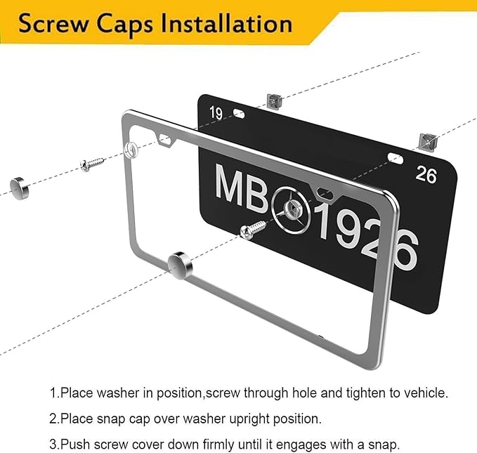 Halloween Ghost Skull Floral License Plate Frame Colorful Flowers Stainless - Image 6