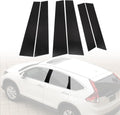 SecosAutoparts 6Pcs Exterior Window Pillar Posts Cover Trim Black, Compatible with Honda CRV 2007-2011, Door Side Window Pillar Molding