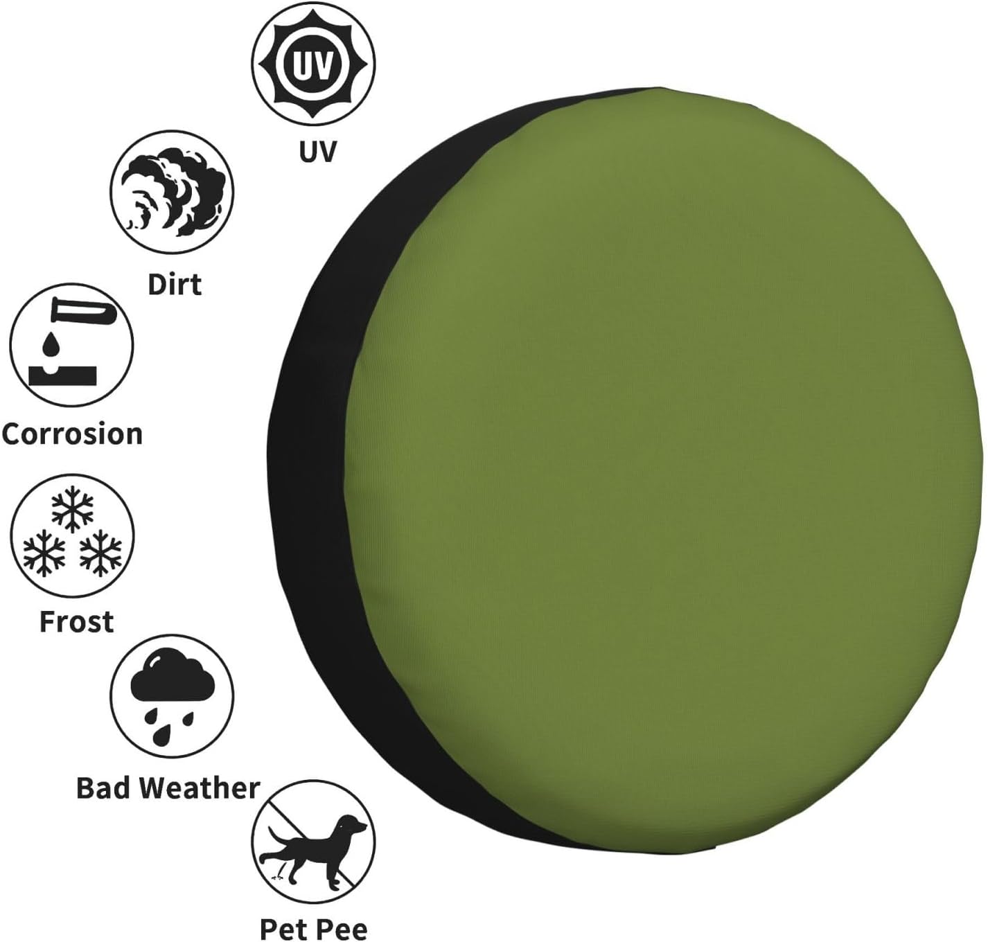 Green Print Universal Spare Tire Cover for RV, Jeep | Wheel Protector Fits Rv, Trailer, Jeep, Shield Tires From Sun, Dirt And Rain For Outdoor Storage
