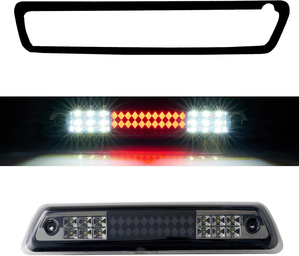 Third 3rd Brake Light for 2009-2014 F150 F-150/2010-2014 LINCOLN MARK LT, Sequential LED High Mount Stop Cargo Light, Rear Center Cab Tail Lights Lamp，Smoke