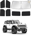 Windshield Sun Shade for 2021-2025 2026 Ford Bronco 4 Door Side Rear Window by Canvcle