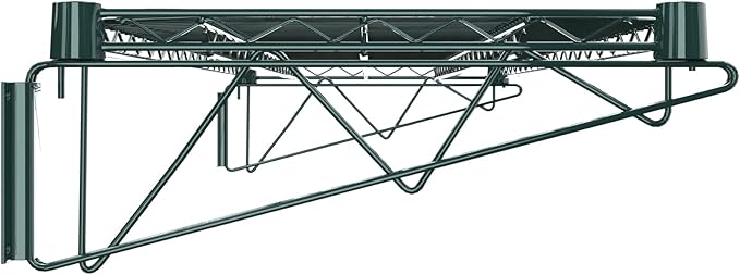 18" x 48" Green Epoxy Wire Wall Mount Shelf - Image 5