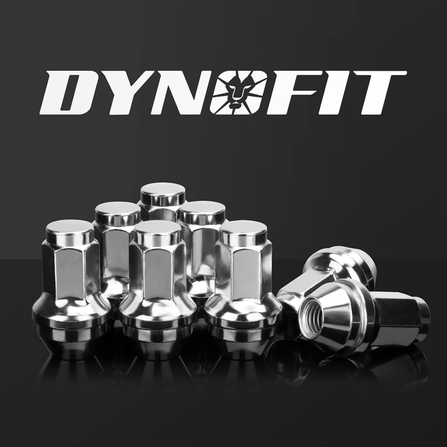 Dynofit 14x2 OEM Lug Nuts for F150 2004-2014, One-piece Factory Steel Tuner Nuts Compatible with Ford Expedition Navigator 03-14, Stock Wheel Nut Replace OE#BD142978 4L3Z1012A (Work on 14mm-2.0 Stud)