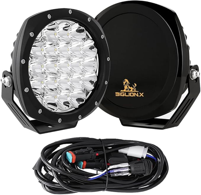 BIGLION.X 7Inch Round LED Offroad Lights 2PCS 210W 32000LM Super Bright LED Off by BIGLIONX