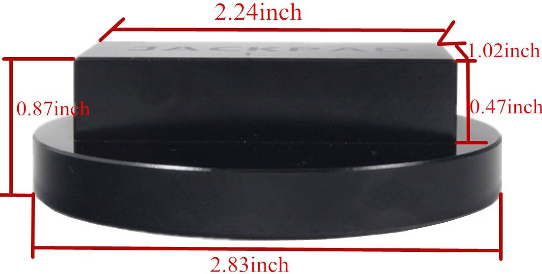 Jack Pad Adapter Anodized Black Replacement for B-M-W 135 335 535 E82 E88 E46 E90 E91 E92 E93 E38 E39 E60 E61 E63 E64 E65 E66 E70 E71 E89 X5 X6 X3 1M M3 M5 M6 F01 F02 F30 F10,Mini(2 pcs)