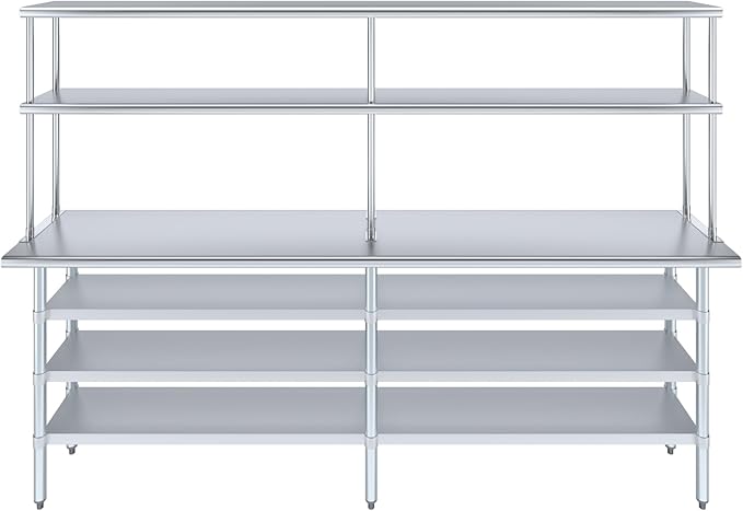 Amgood 18" x 96" Stainless Steel Work Table - Image 2