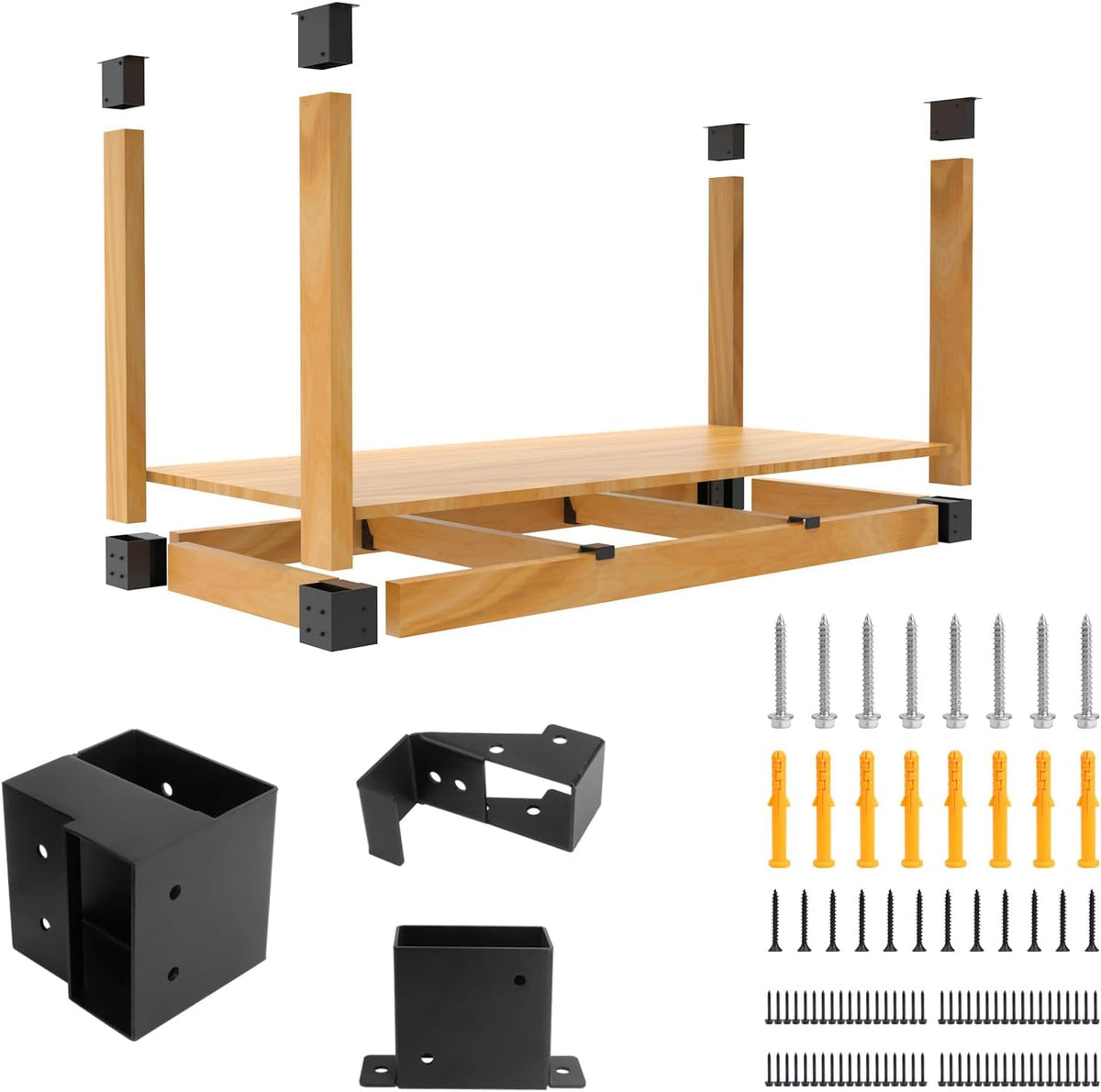 heavy duty overhead garage storage rack kit for, main product view