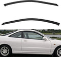 2pcs Front Smoke Tint Sun/Rain Guard Outside Mount Tape-On Vent Window Visors by LQQDP