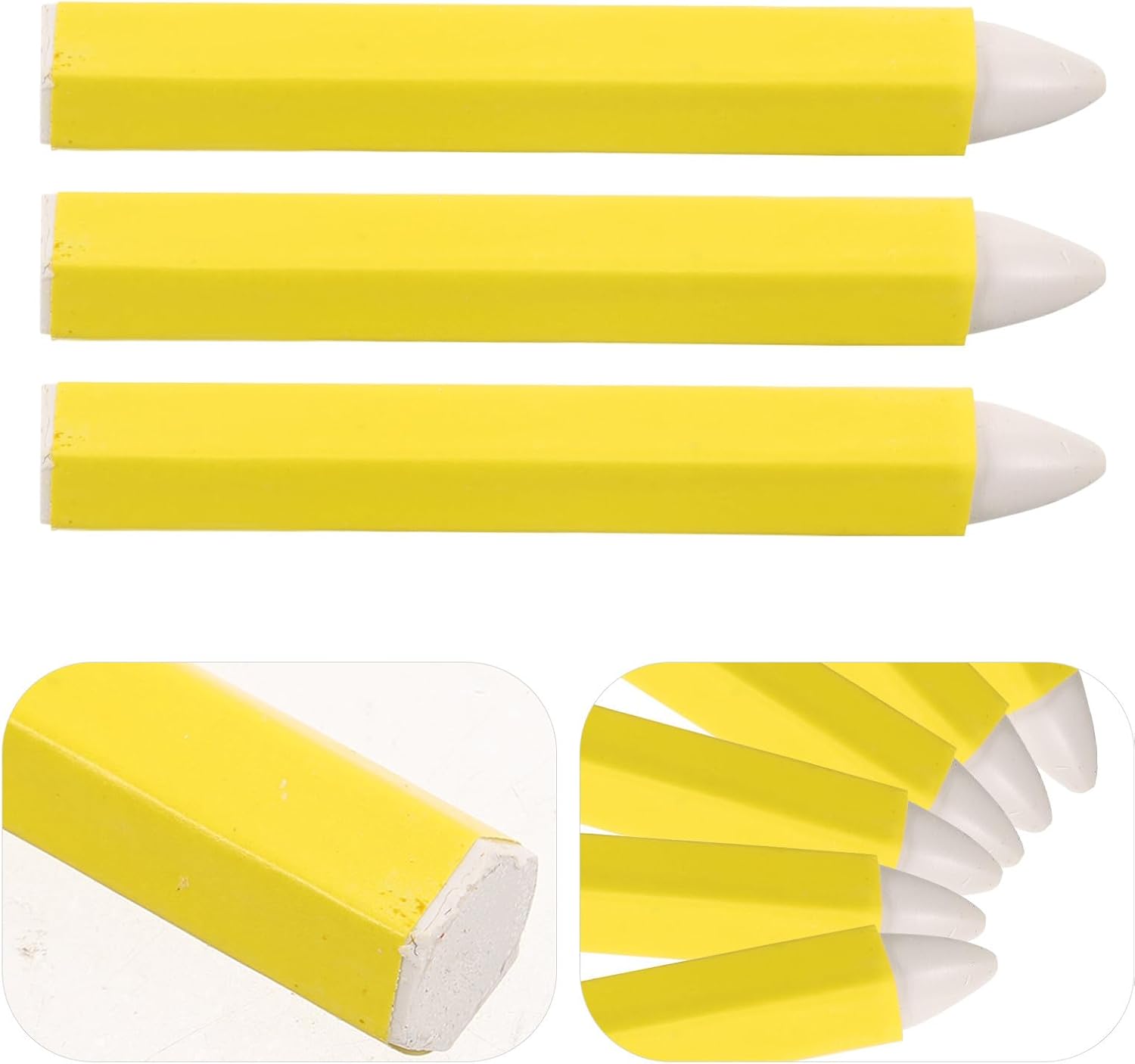 Alipis 12pcs White Waterproof Wax Tire Marker Pens with Anti-slip Barrel for Smooth Marking on Tires for Auto Repair and Shop Use