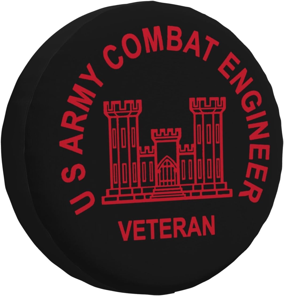 US Army Combat Engineer Veteran Spare tire Cover dust Proof tire Cover fits Trailers, RVs, SUVs and Many 14/15/16/17 inch Vehicles