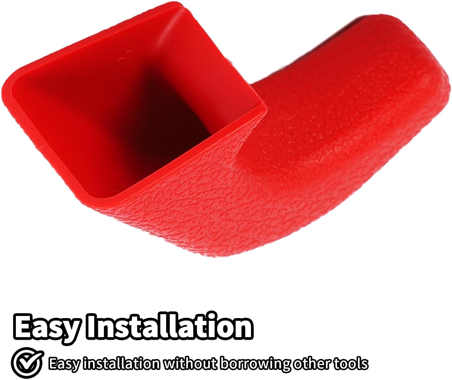 JWWY Bumper Tow Hook Covers Tow Trailer Hitch Receiver Cover Towing Hitch Rubber Sleeve Protector Cover Trim Fit for 2007-2026+Jeep Wrangler JL Gladiator JT 4XE JK Exterior Accessories 2pcs Red