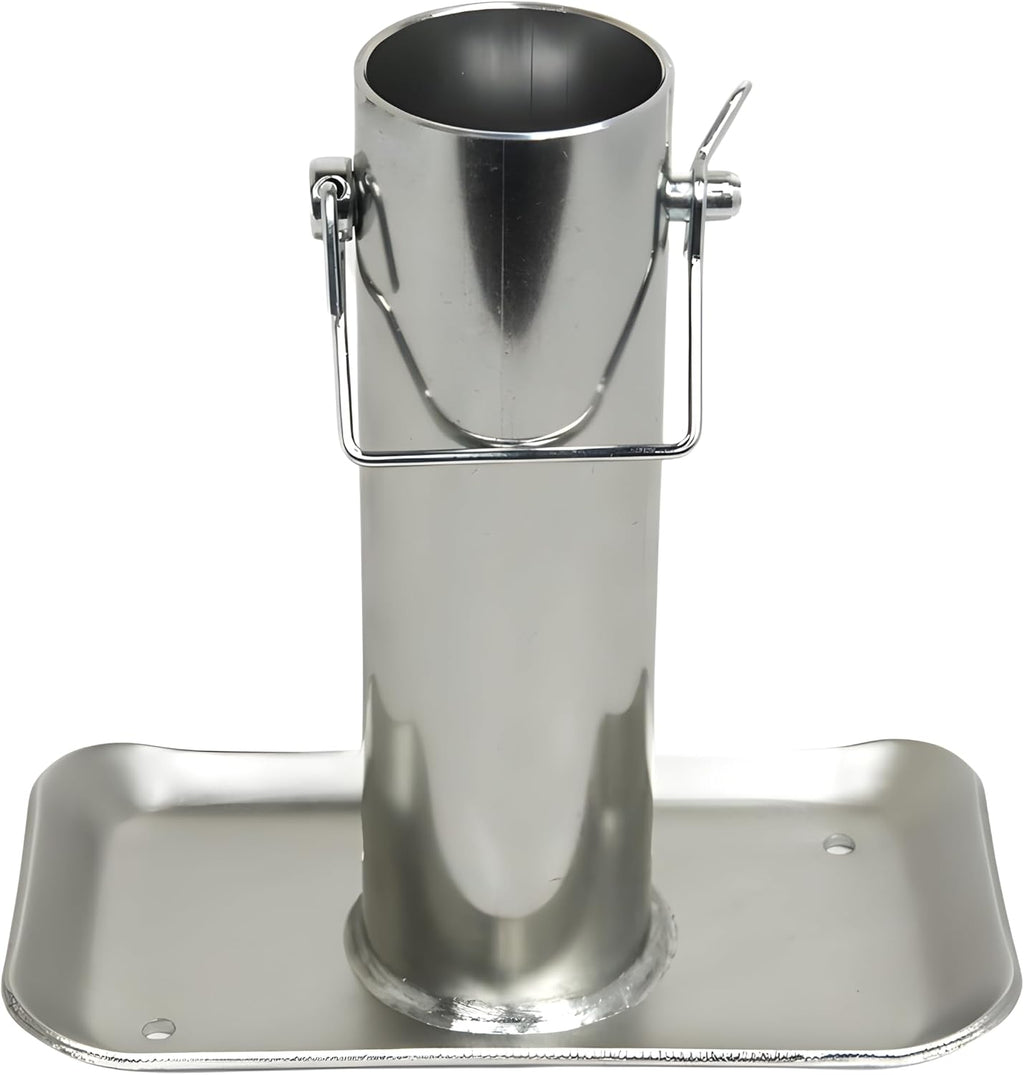 Jeremywell Trailer Jack Detachable Foot Plate 5000 lbs Capacity with Pin Base for A-Frame Boat RV Camper 7-1/2”” Tube Length