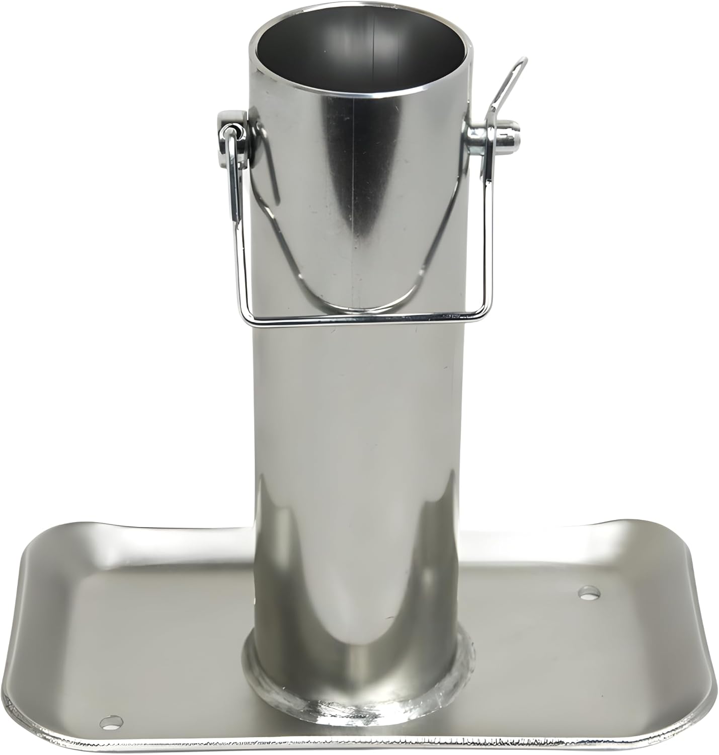 Jeremywell Trailer Jack Detachable Foot Plate 5000 lbs Capacity with Pin Base for A-Frame Boat RV Camper 7-1/2”” Tube Length