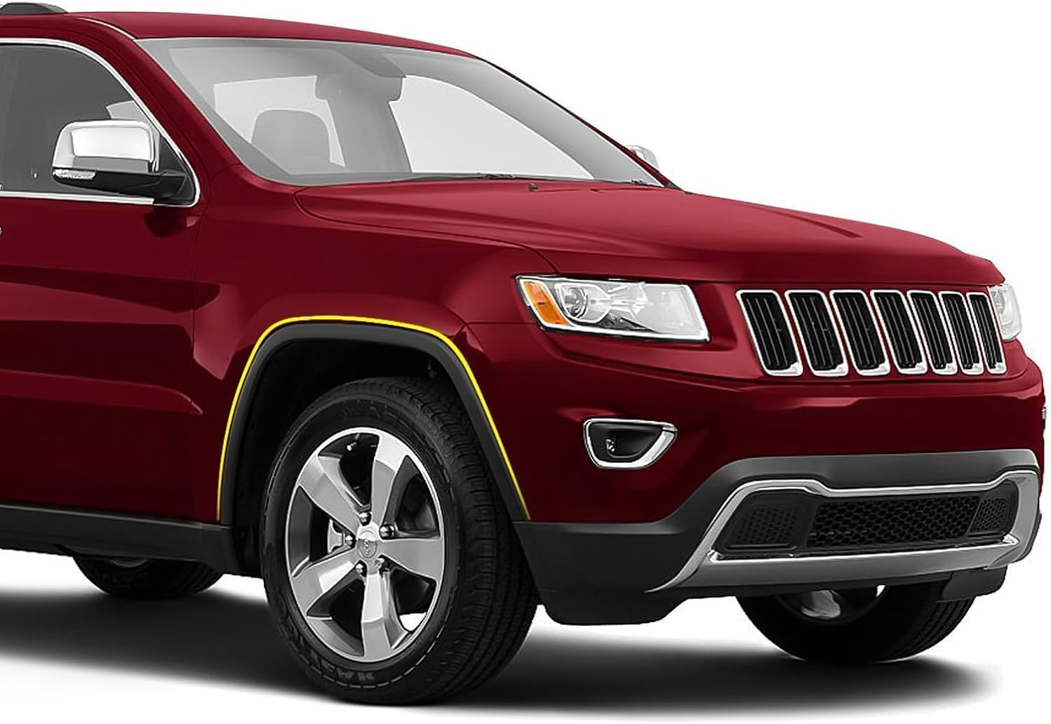 JOLONG Front Pair Fender Flares for Jeep Grand Cherokee 2011-2016 | Textured Black Wheel Arch Trim Molding Driver & Passenger Side Replacemnet for CH1291106 1MP38RXFAE CH1290106 1MP39RX