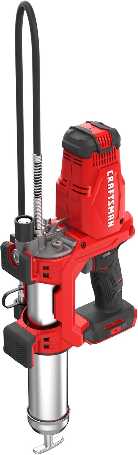 CRAFTSMAN Grease Gun V20 Electric Grease Gun Cordless, 40" Hose, LED Light, 10,000 Max PSI Pushes up to 9 oz. of Grease per Minute, Tool Only (CMCGG001B)