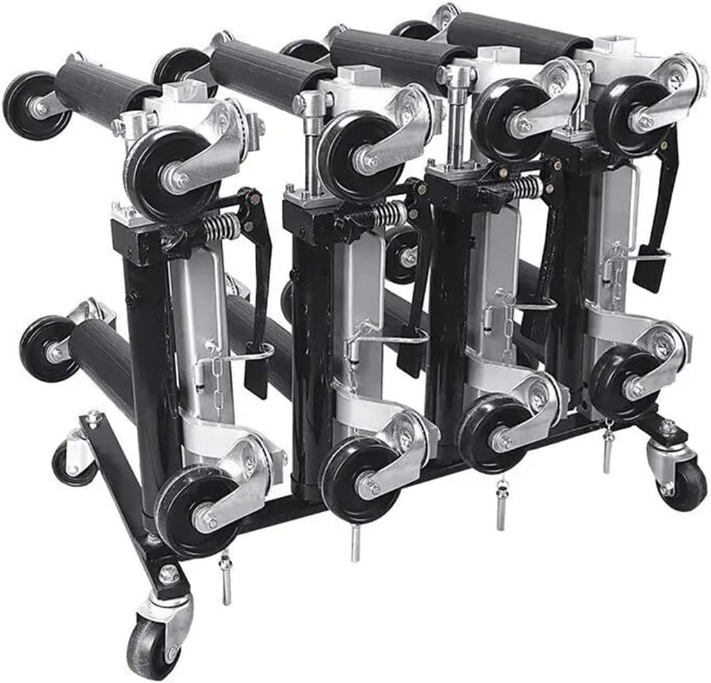 Trailer Mover 4T Hydraulic Car Wheel Dolly Go Jack Set Vehicle 1500LB Move Position Wheel Dolly Car Mover Moving Tool Cart Moving Cars
