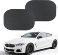Car Side Window Sunshade, Upgrade Static Cling UV Protection Sun Shade, Car Window Shade Universal Fit for Most Vehicles Camping Travel (2PCS Rear)