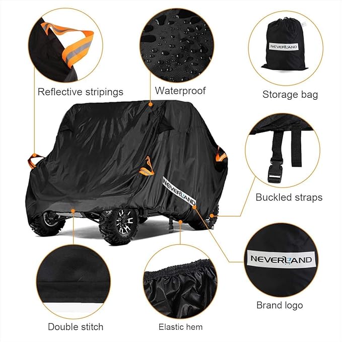 NEVERLAND UTV Cover Heavy Duty Ranger Cover Waterproof 4-6 Seater Side by Side - Image 4